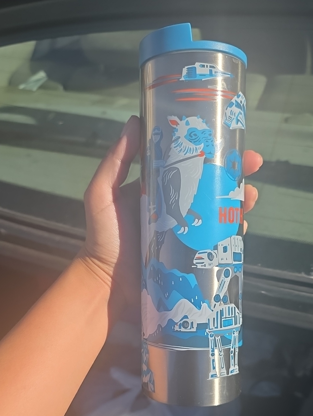 Starbucks Blue and Gray Star Wars Graphic Travel Tumbler
